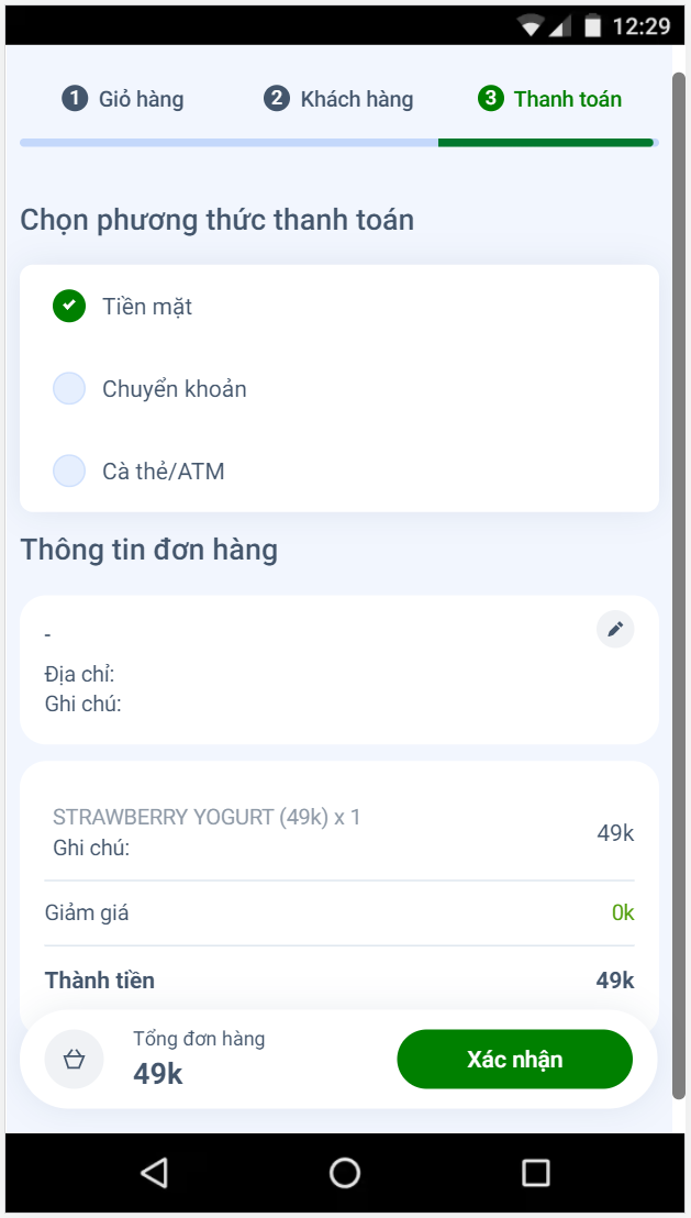 App di động bán hàng